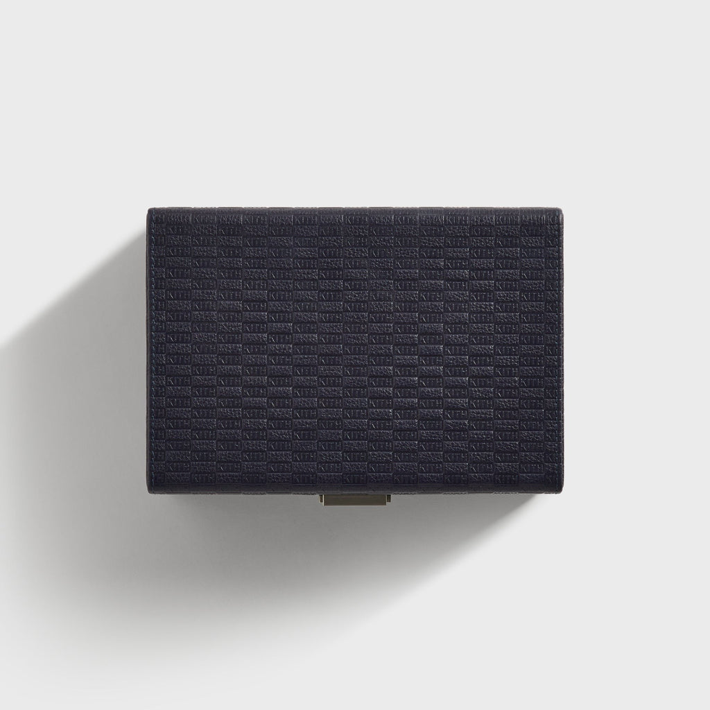 Kith Monogram Tumbled Saffiano Leather Watch Box - Ink
