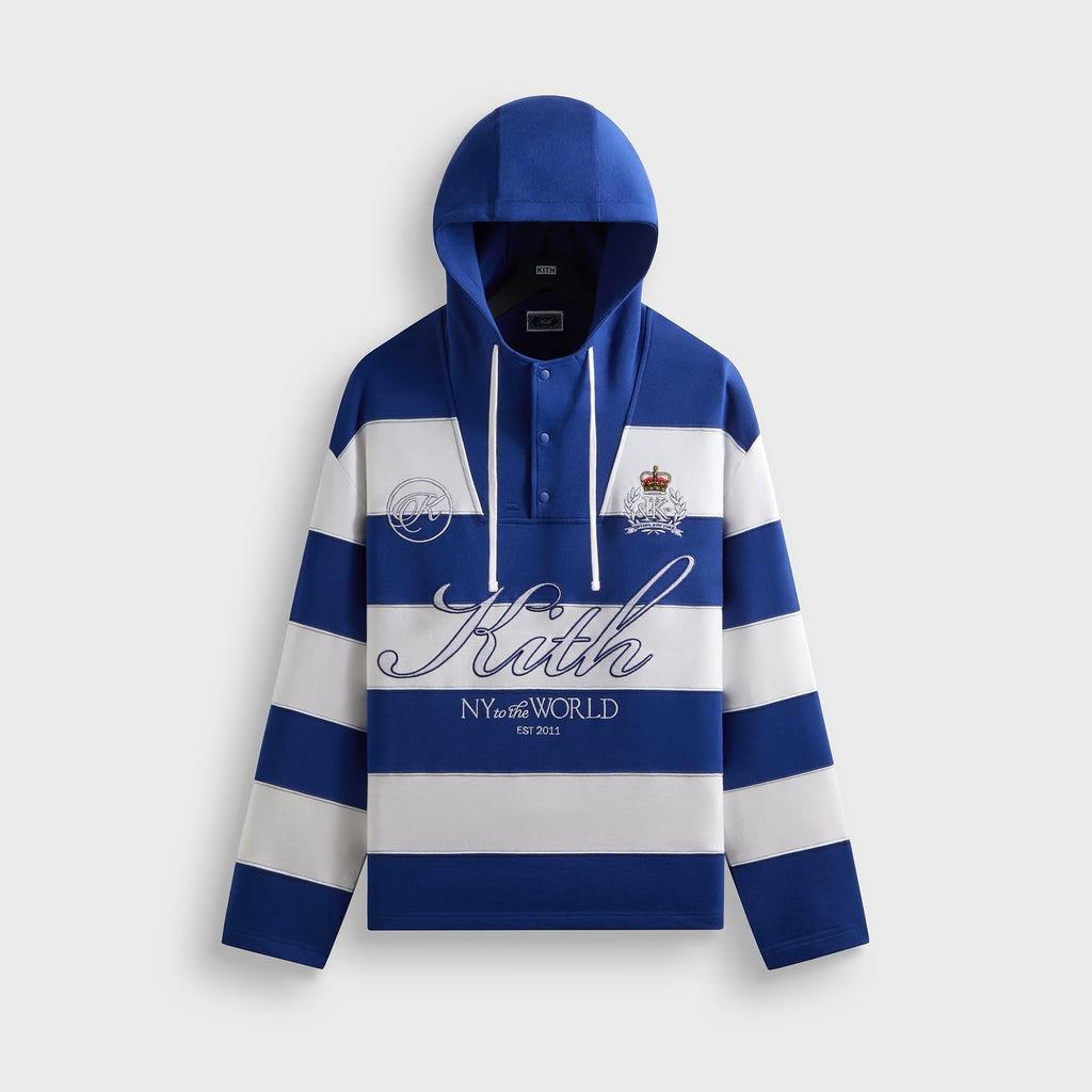 Kith Compact Fleece Striped Caleb Anorak Hoodie - Layer