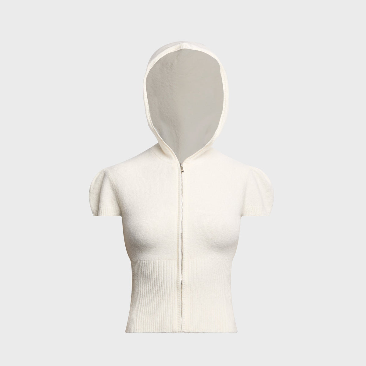 GUIZIO Bella Zip Up Jacket - White