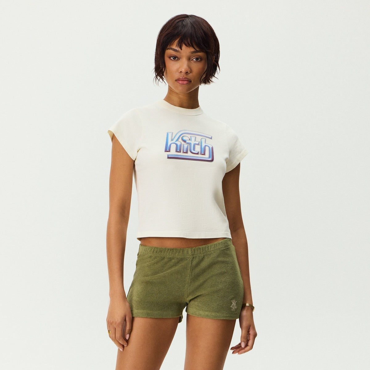Kith Women Mulberry Vintage Platinize Tee - Silk
