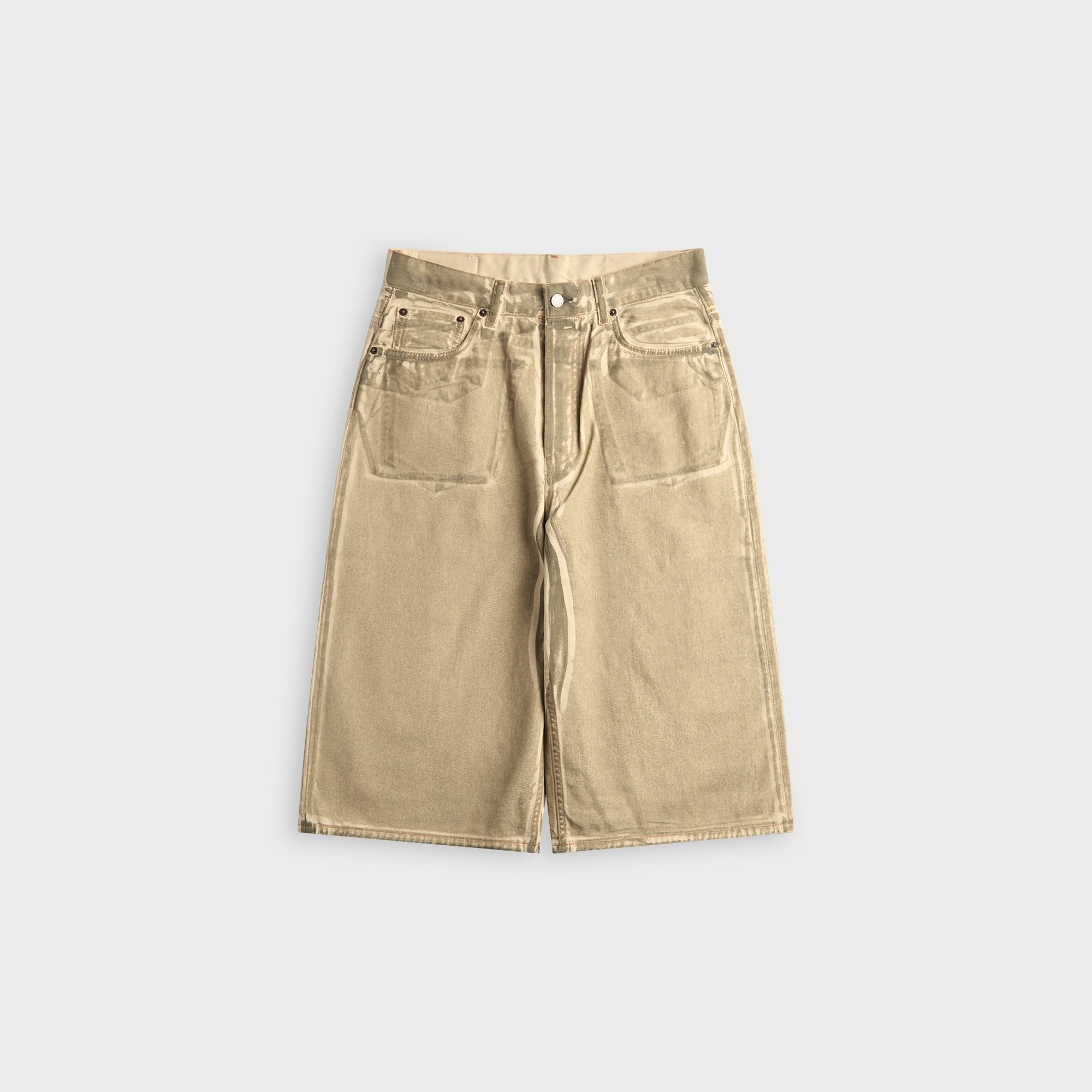 Acne Studios Casual Flannel Check Short - Beige / Sage Green