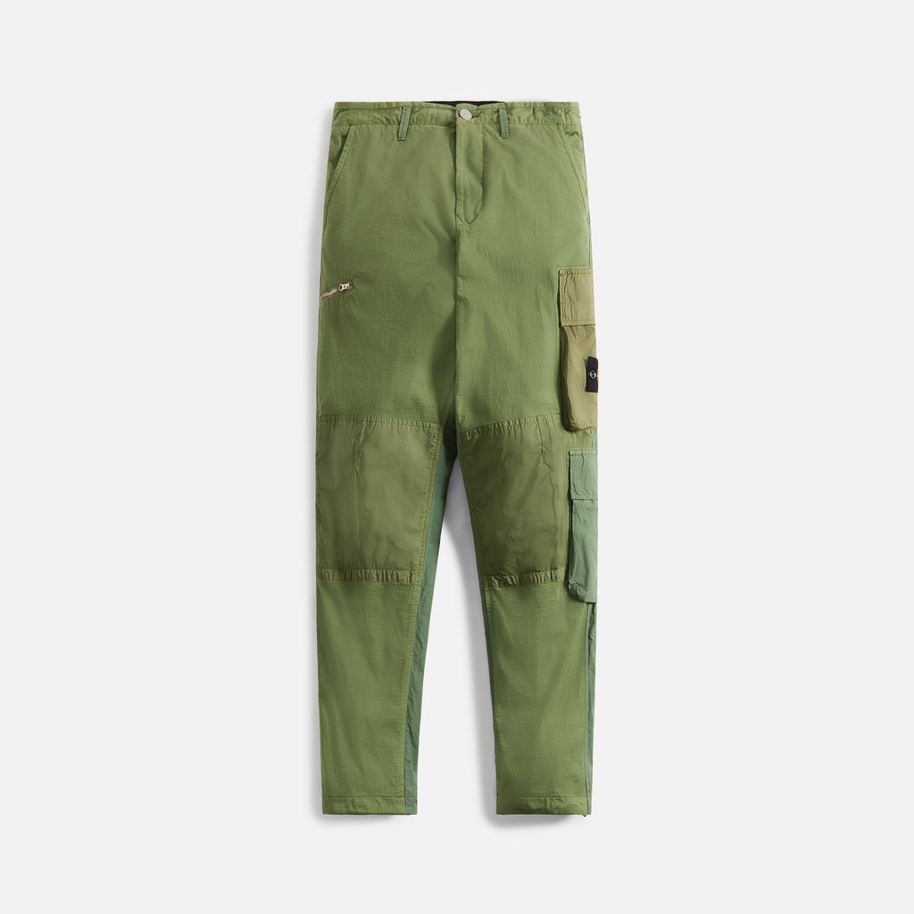 Stone Island Mix Fabric Garment Dyed Pant - Sage