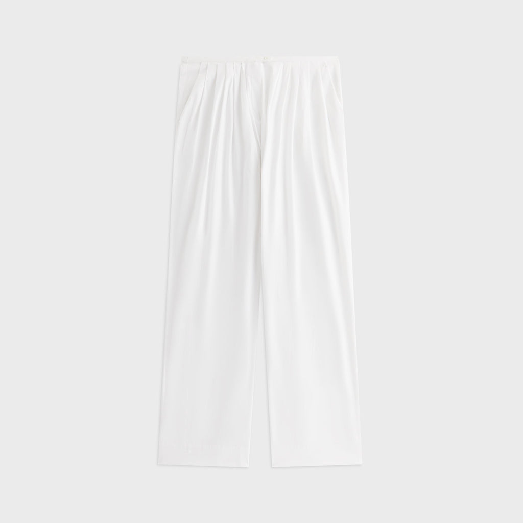 Kith Women Tahli Poplin Pleated Wide Pant - White