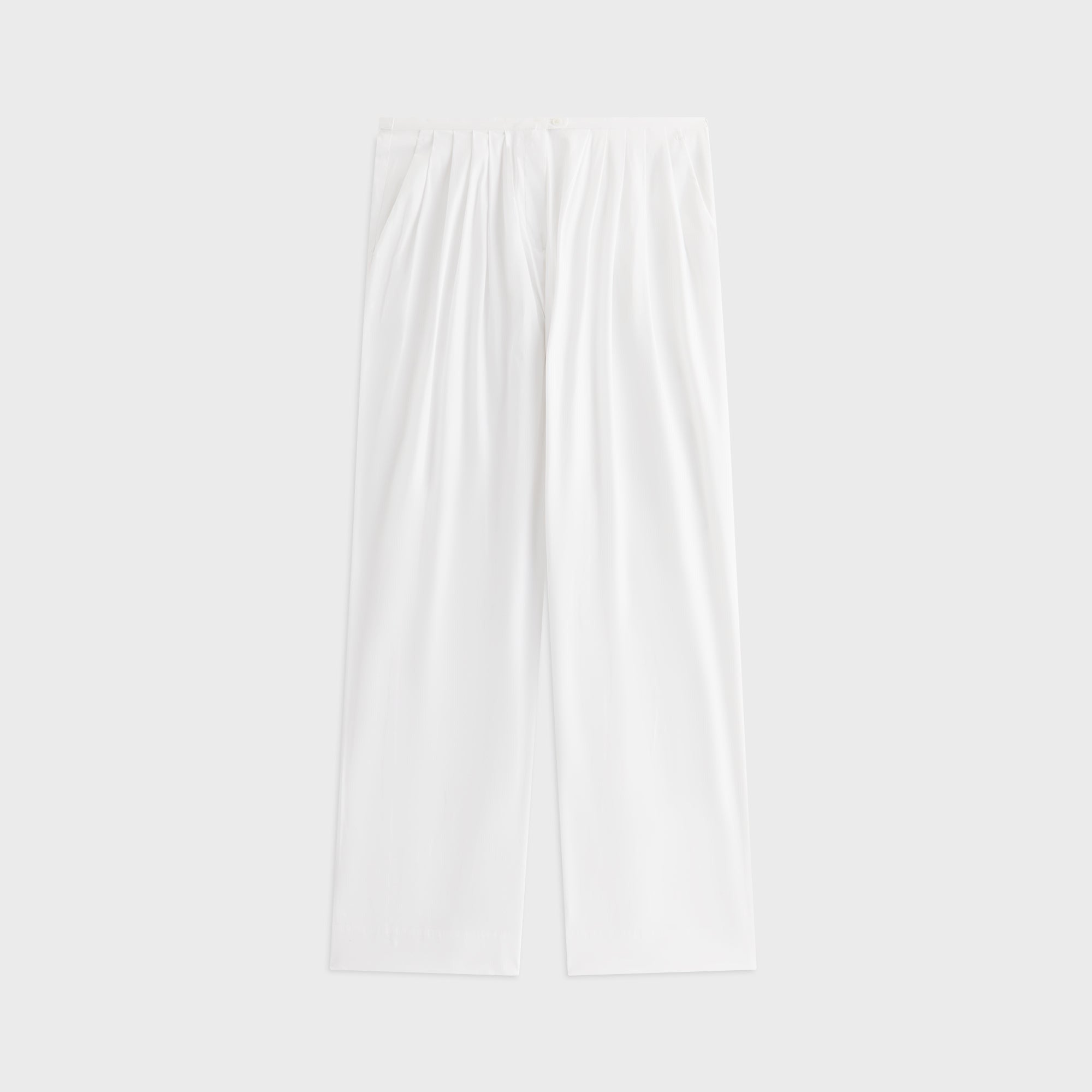 Kith Women Tahli Poplin Pleated Wide Pant - White