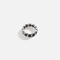 Tom Wood Cushion Band Black Onyx M 925 Sterling Silver - Silver