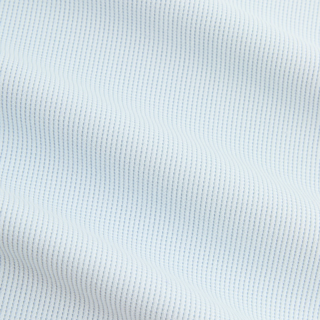 Kith Micro Waffle Drew Polo - Light Indigo