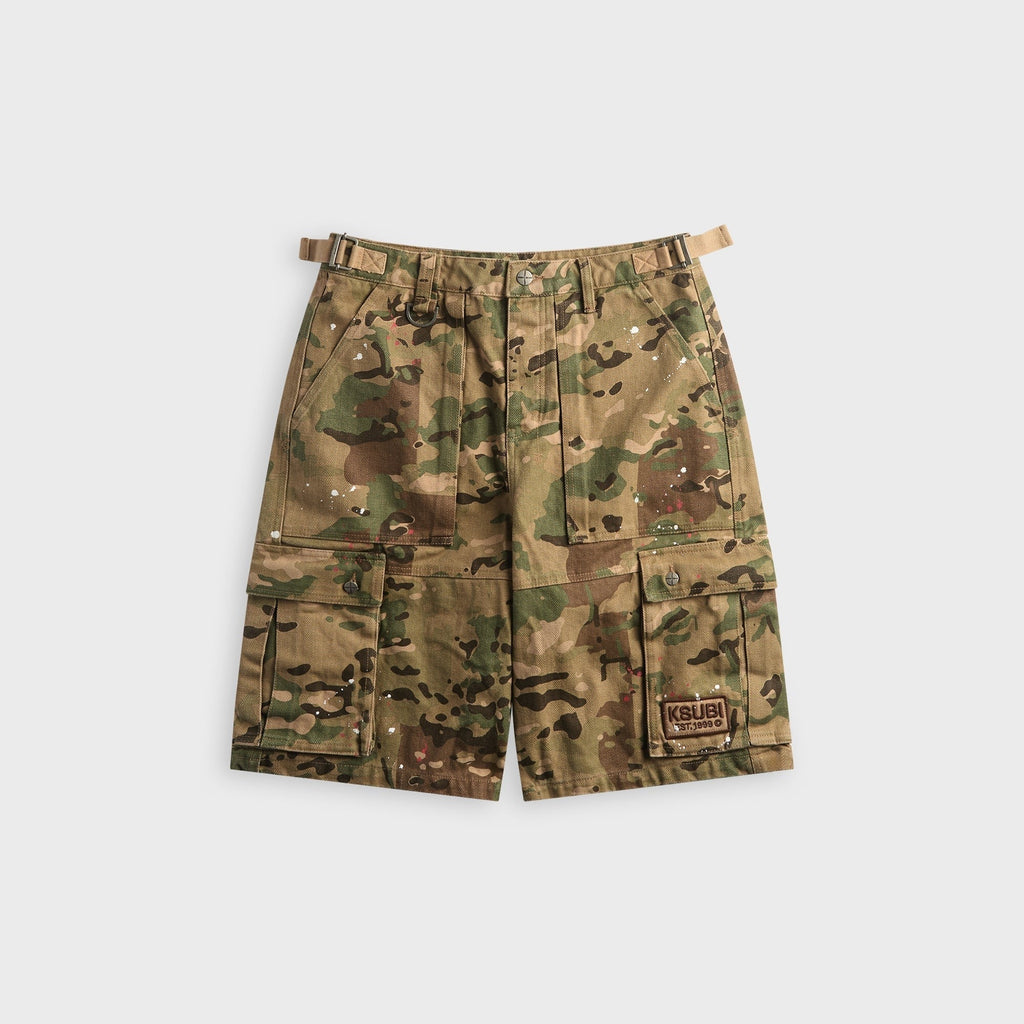 Ksubi Trooper Woodland Cargo Short - Green