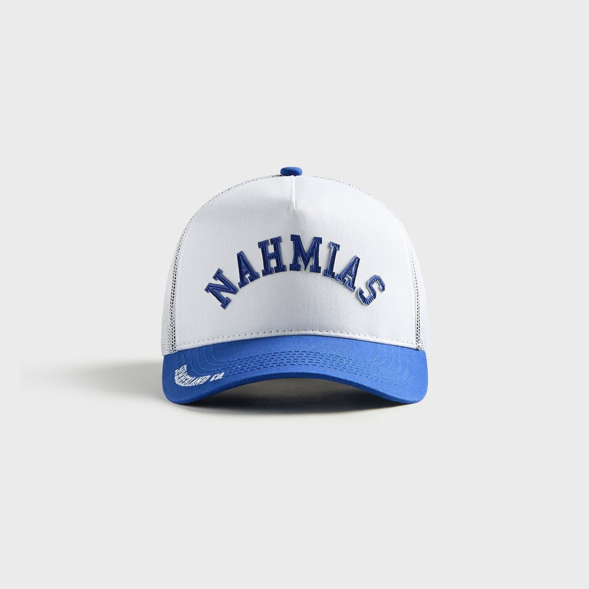 NAHMIAS Summerland Brim Trucker Hat - White / Blue
