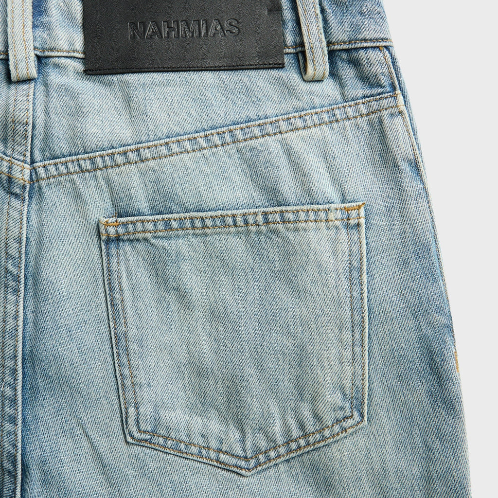 NAHMIAS Split Seam Straight Leg Jean - Light Indigo Wash