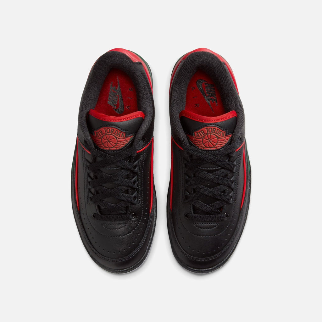 Nike Grade School Air Jordan 2 Retro Low - Black / Fire Red / Fir / Cement Grey
