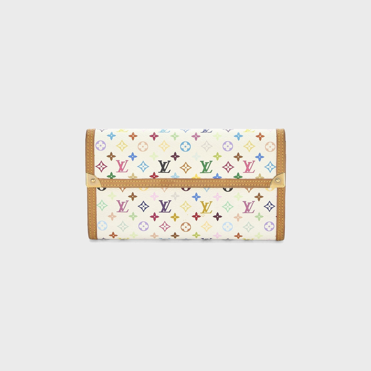 WGACA Louis Vuitton x Takashi Murakami International Wallet - White