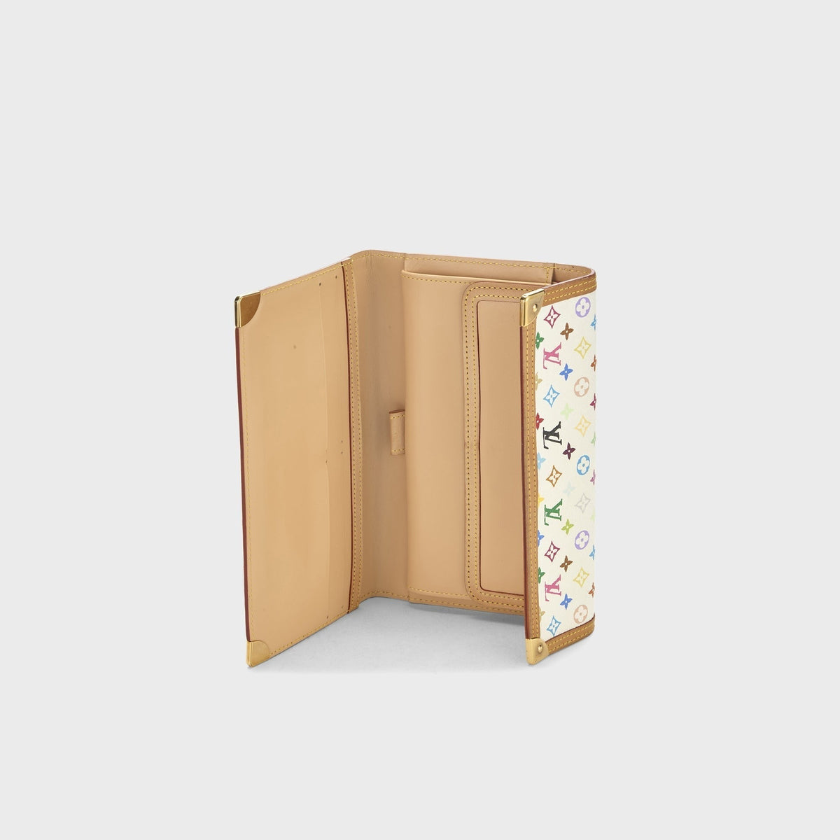 WGACA Louis Vuitton x Takashi Murakami International Wallet - White