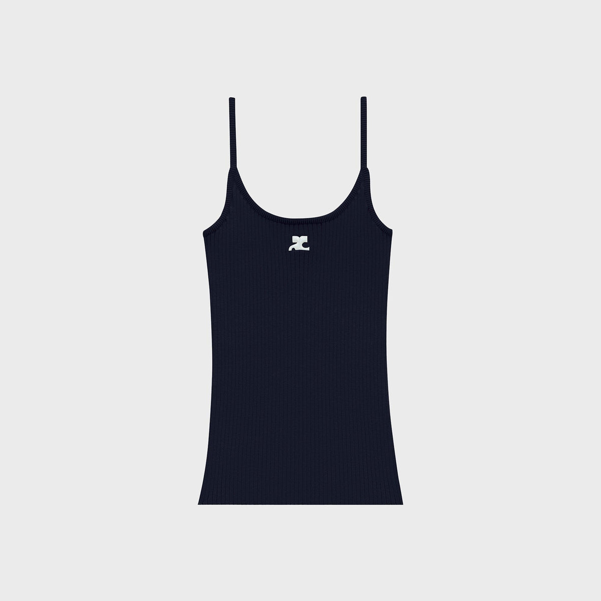 Courrèges ReEdition Rib Knit Tank Top - Navy
