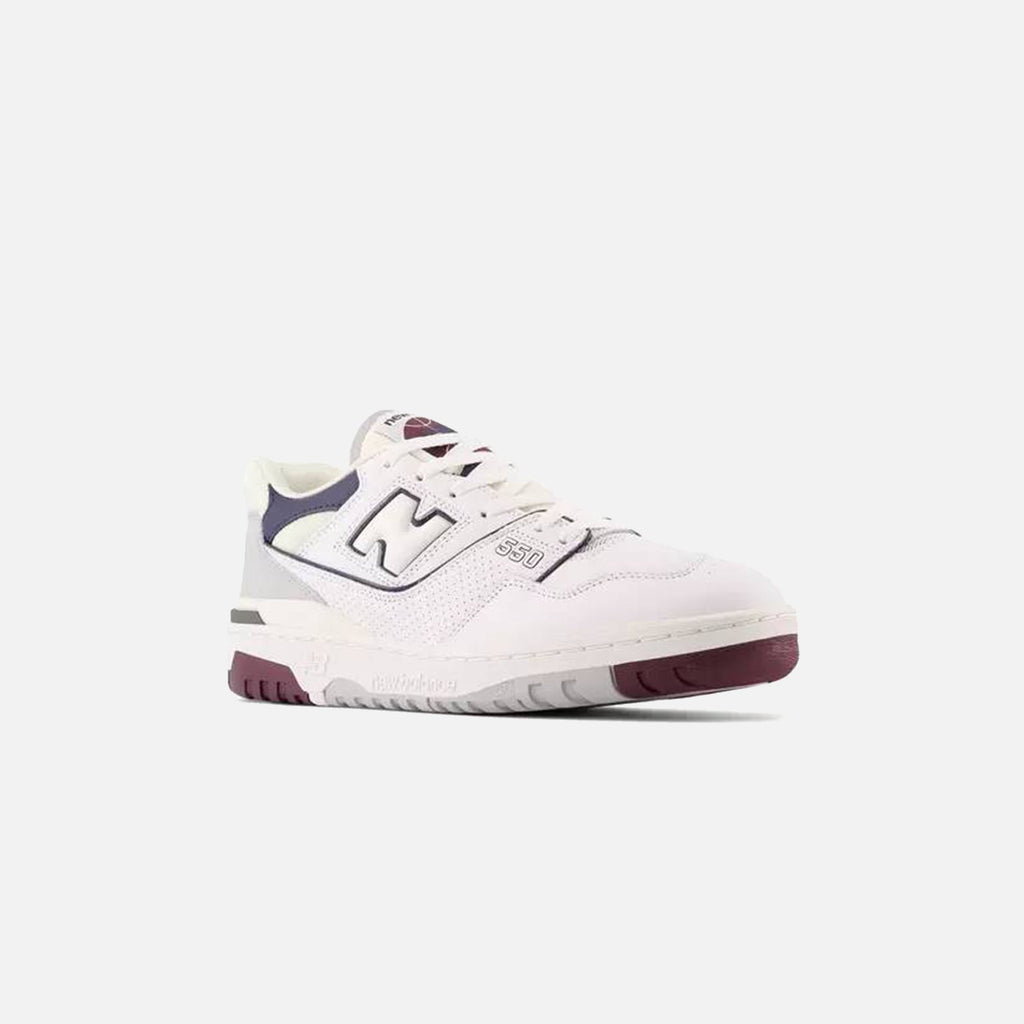 New Balance 550 - White / Natural Indigo / Burgundy