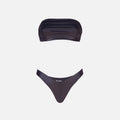 The Attico Bandeau Bikini - Black