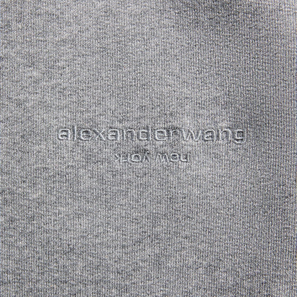 Alexander Wang Crystal Hotfix Mid-Rise Terry Sweatpant - Grey