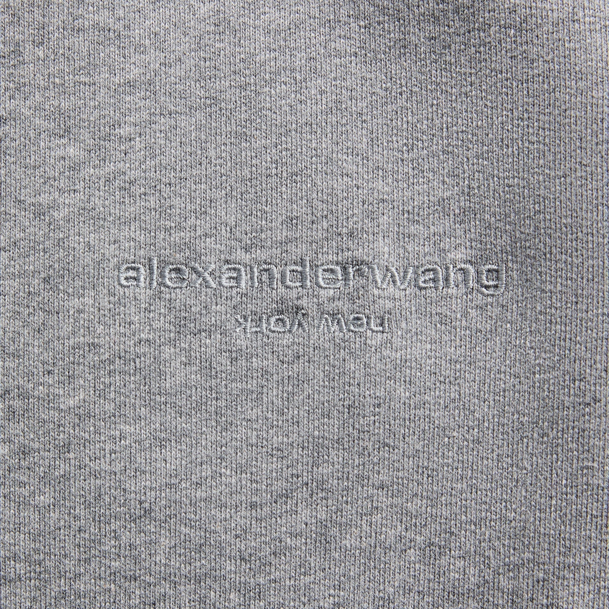 Alexander Wang Crystal Hotfix Mid-Rise Terry Sweatpant - Grey