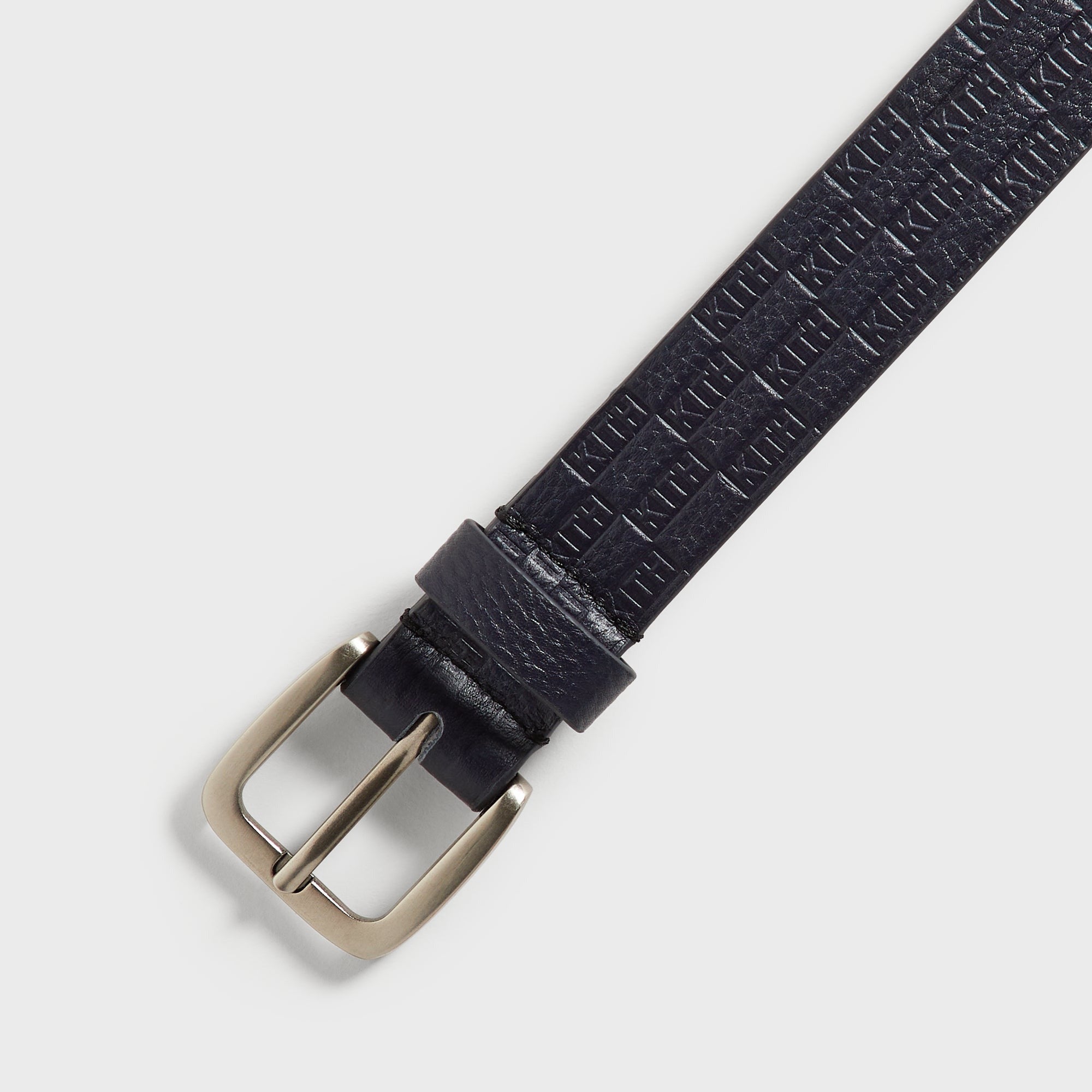 Kith Monogram Tumbled Leather Belt - Ink
