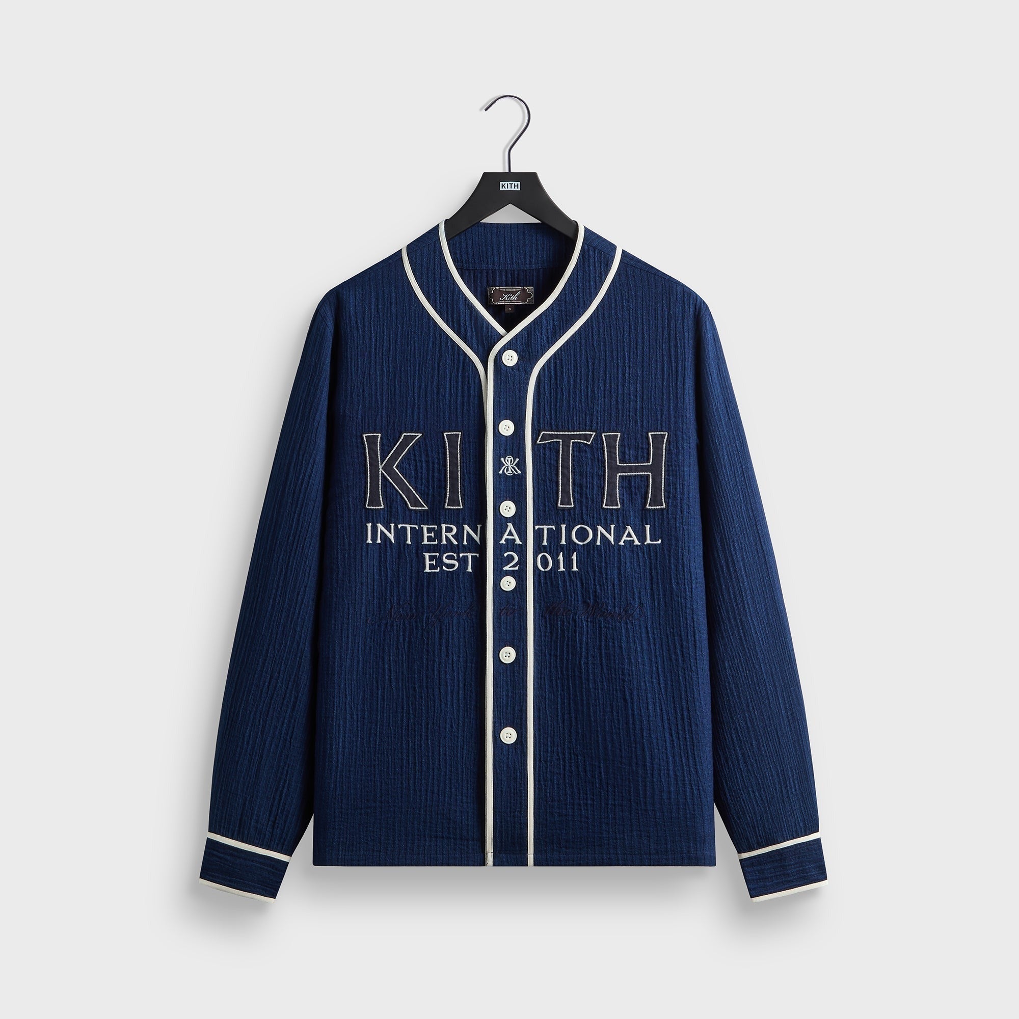 Kith Indigo Seersucker Daley Shirt - Dark Indigo