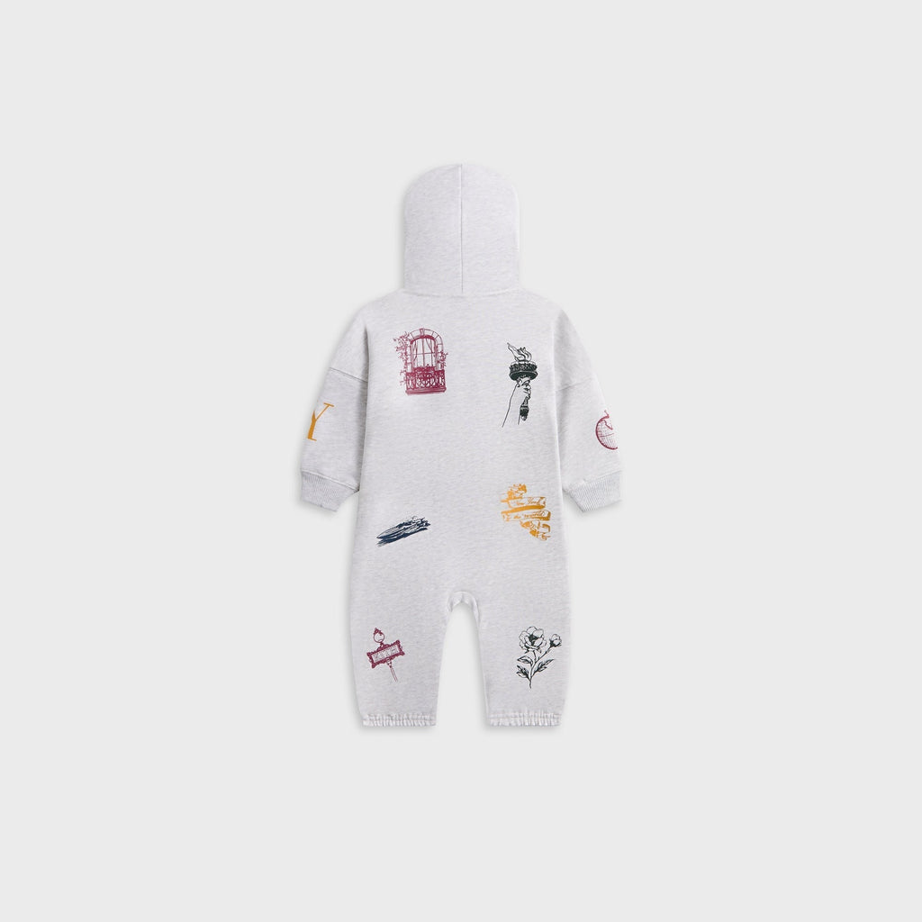 Kith Baby Logo Nelson Coverall - Light Heather Grey