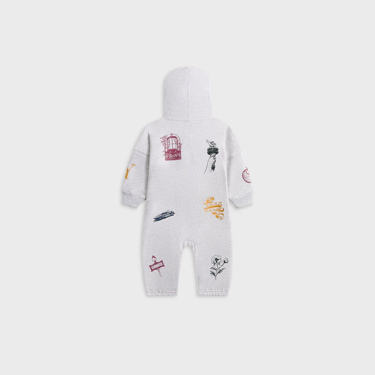 Kith Baby Logo Nelson Coverall - Light Heather Grey