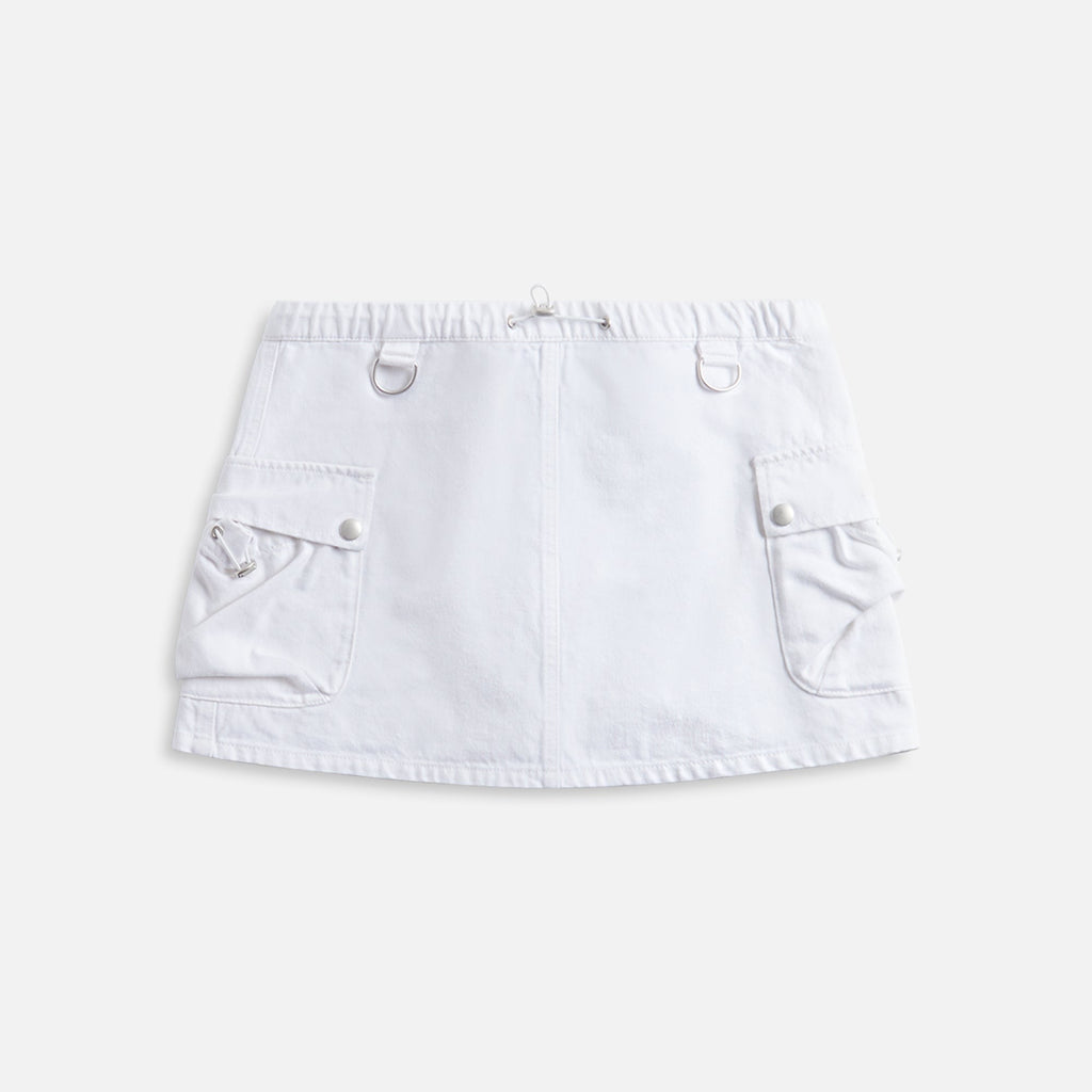 Coperni Denim Cargo Skirt - White