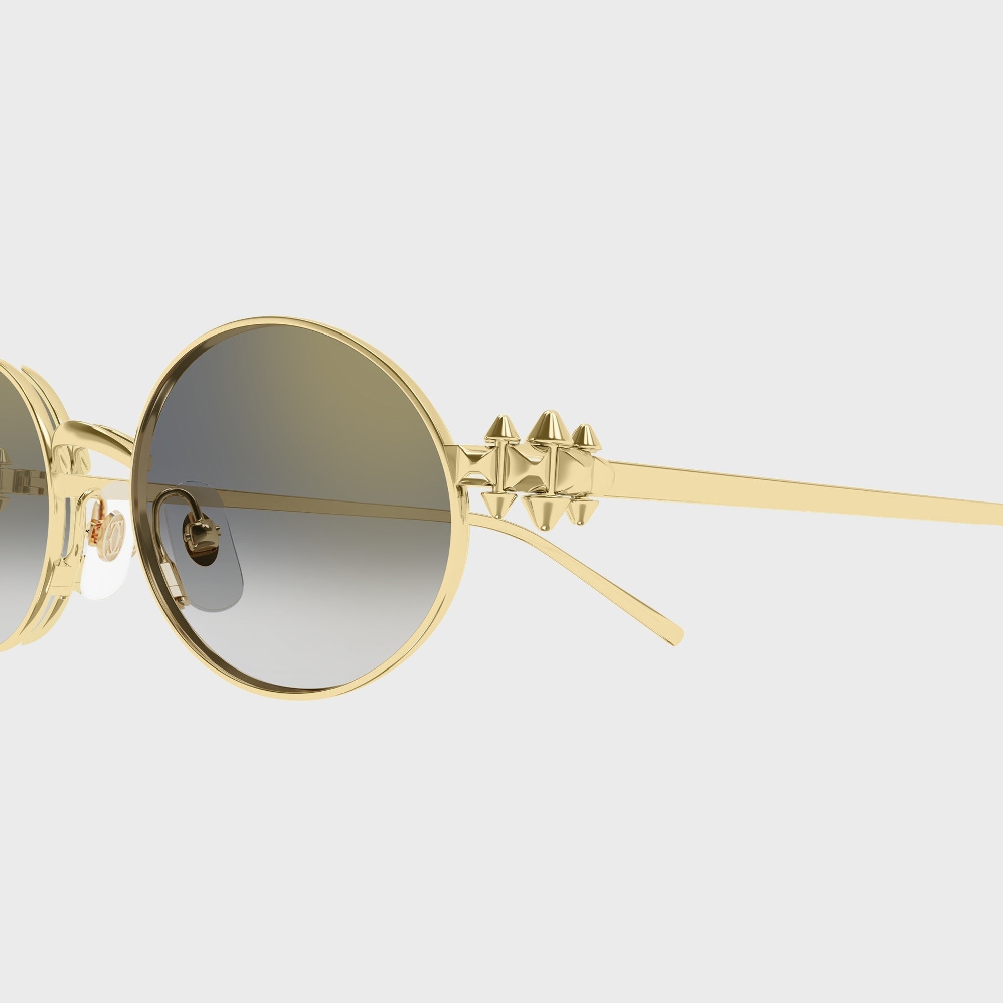 Cartier CT0644S Oval Sunglasses - Gold / Grey