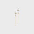 Alexis Bittar Solanales Crystal Spear Chain Drop Earrings - Gold / Silver