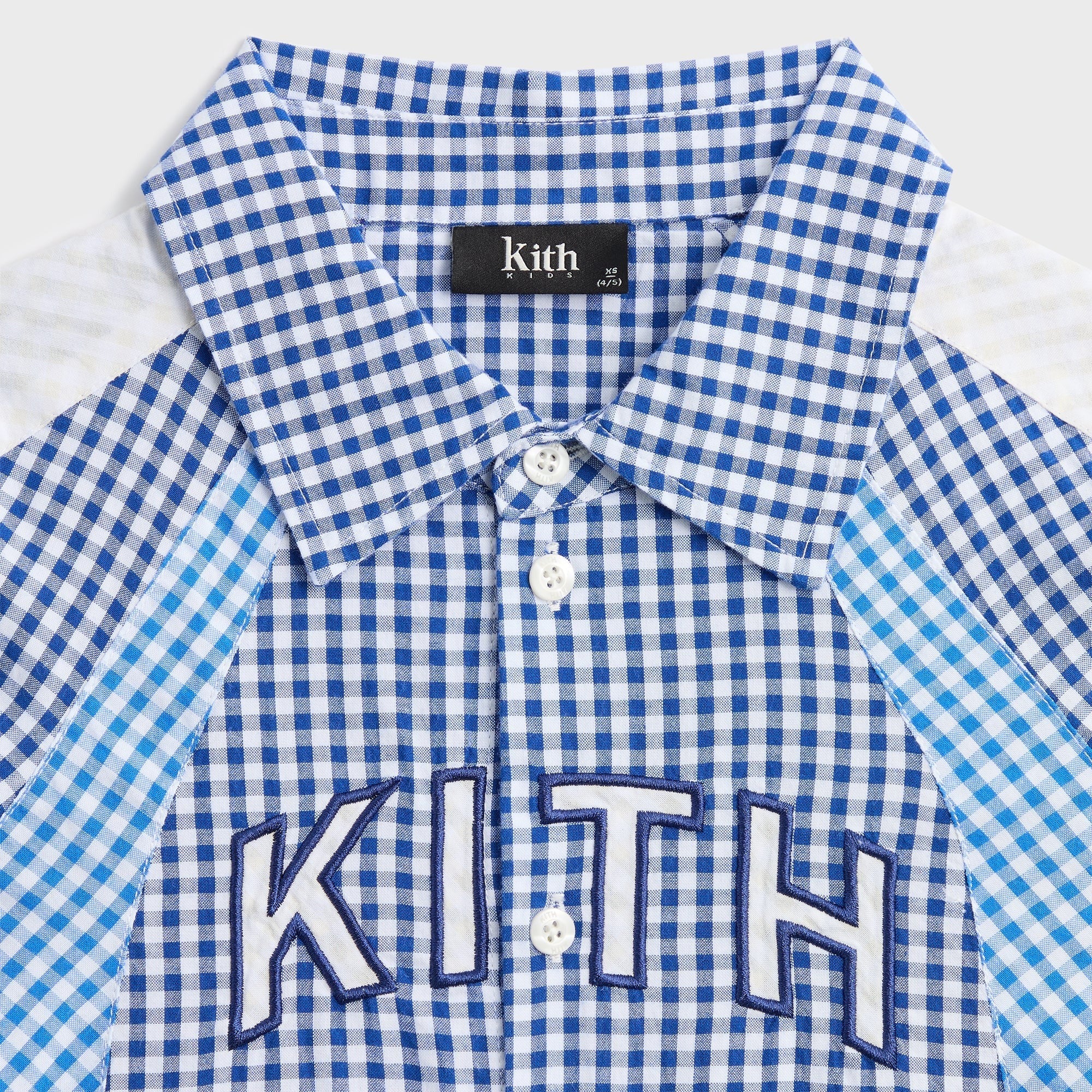 Kith Kids Color-Blocked Gingham Apollo Shirt - Layer