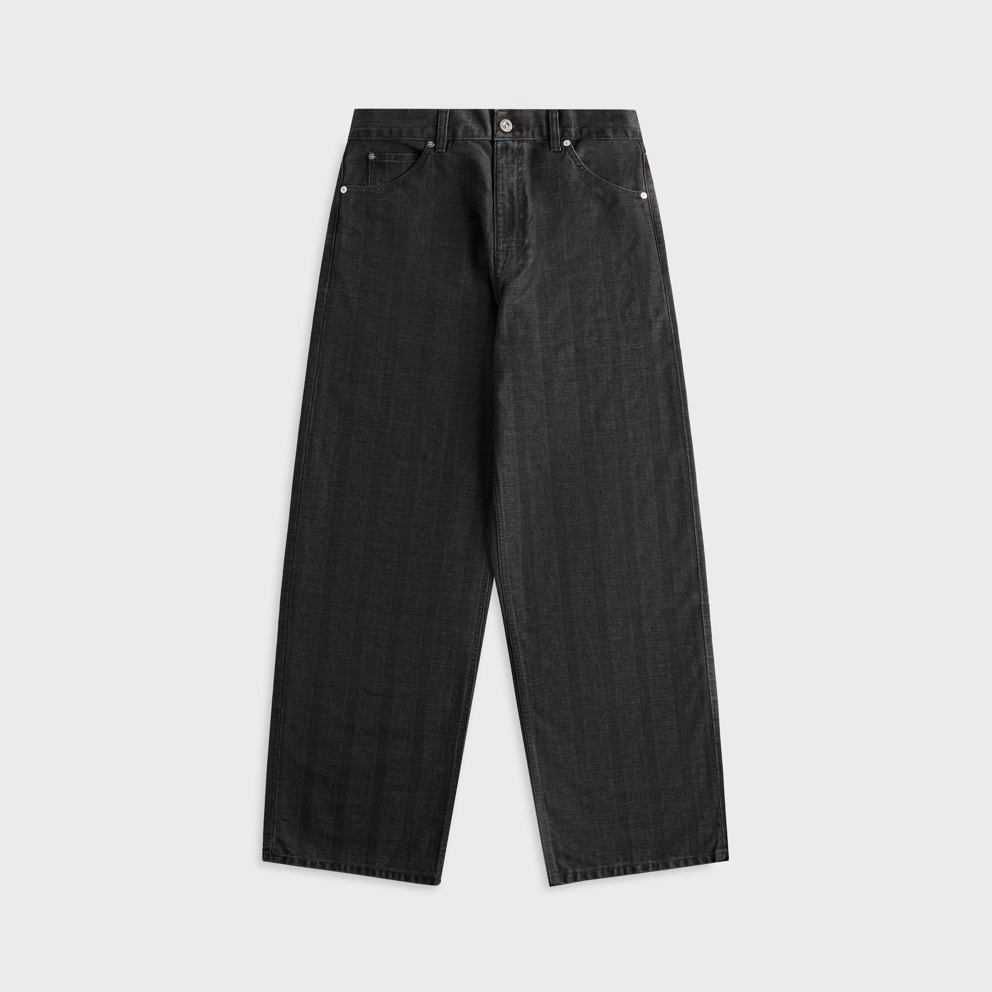 Our Legacy Vast Cut Denim Jean - Black Coated Herringbone