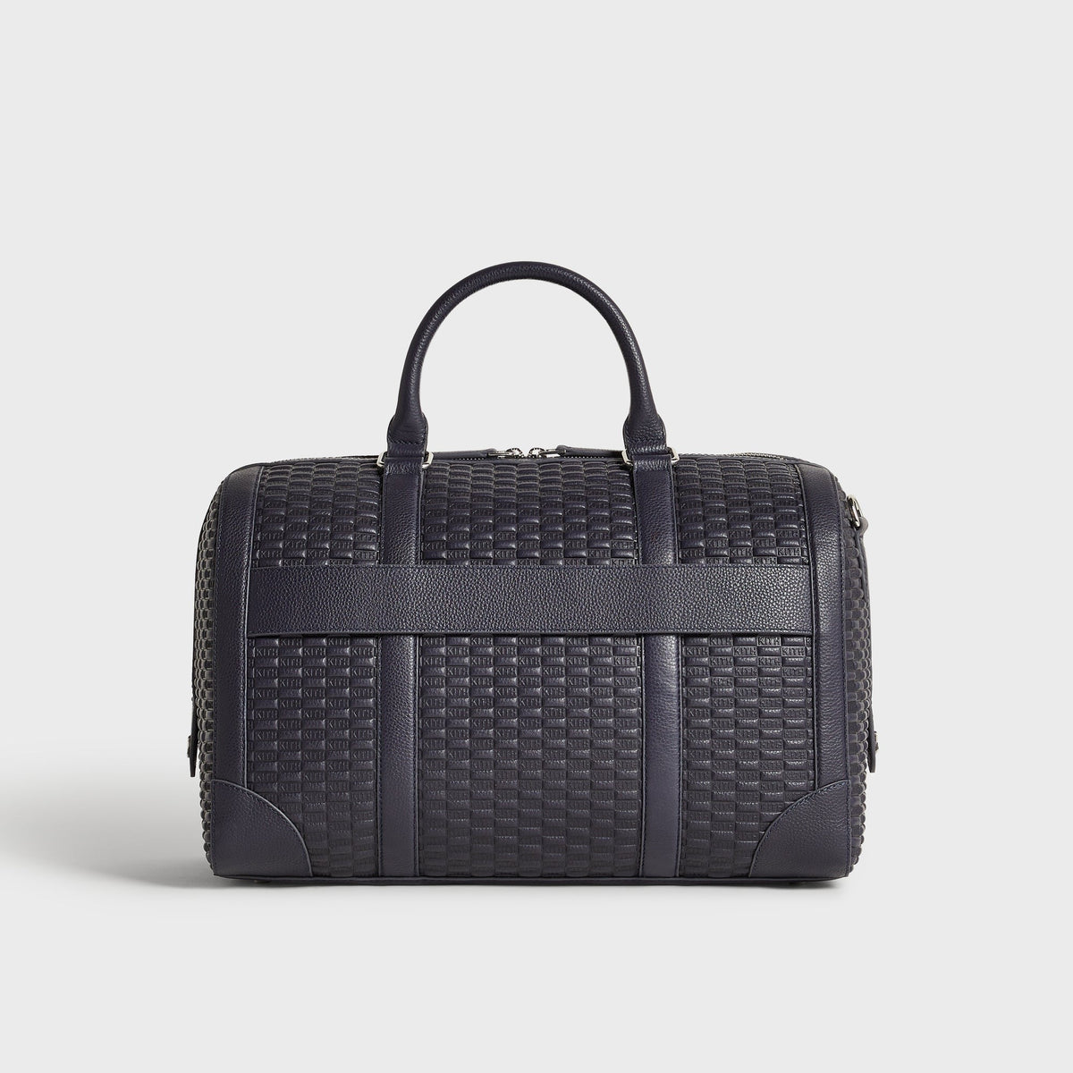 Kith Monogram Tumbled Leather Traveler K40 Duffle Bag - Ink
