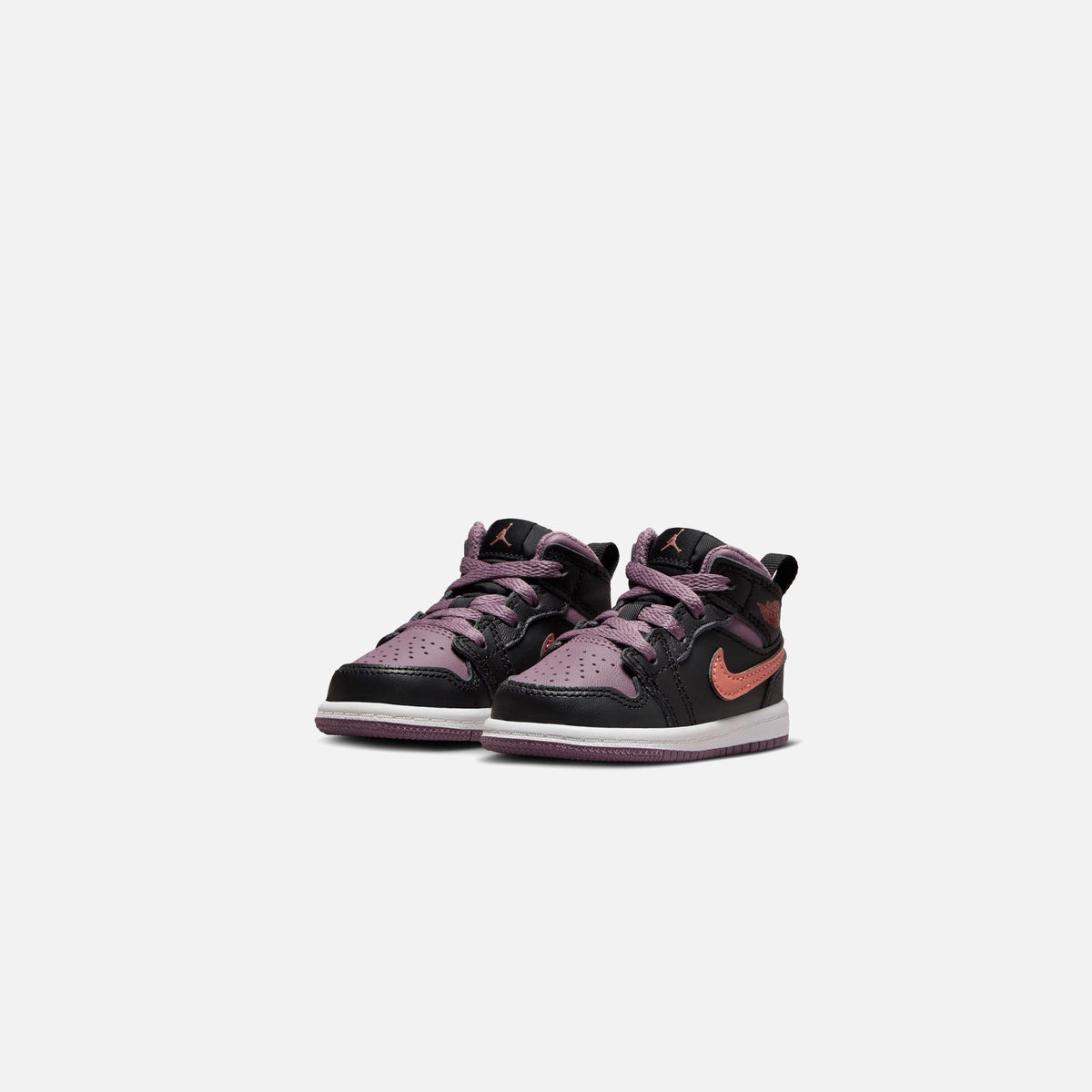 Nike TD Air Jordan 1 Mid Se - Black / Sky J Orange / Sky J Mauve / White