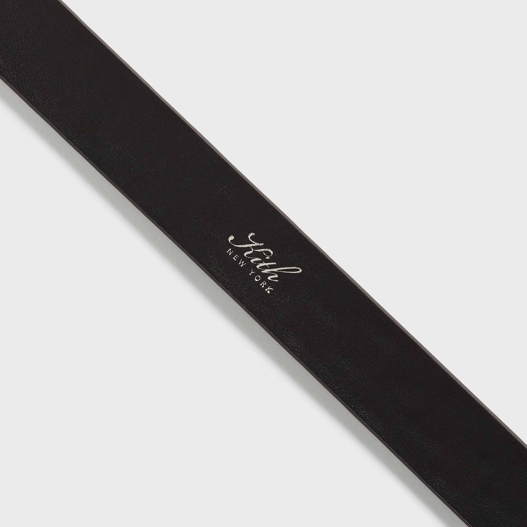 Kith Monogram Tumbled Leather Belt - Black