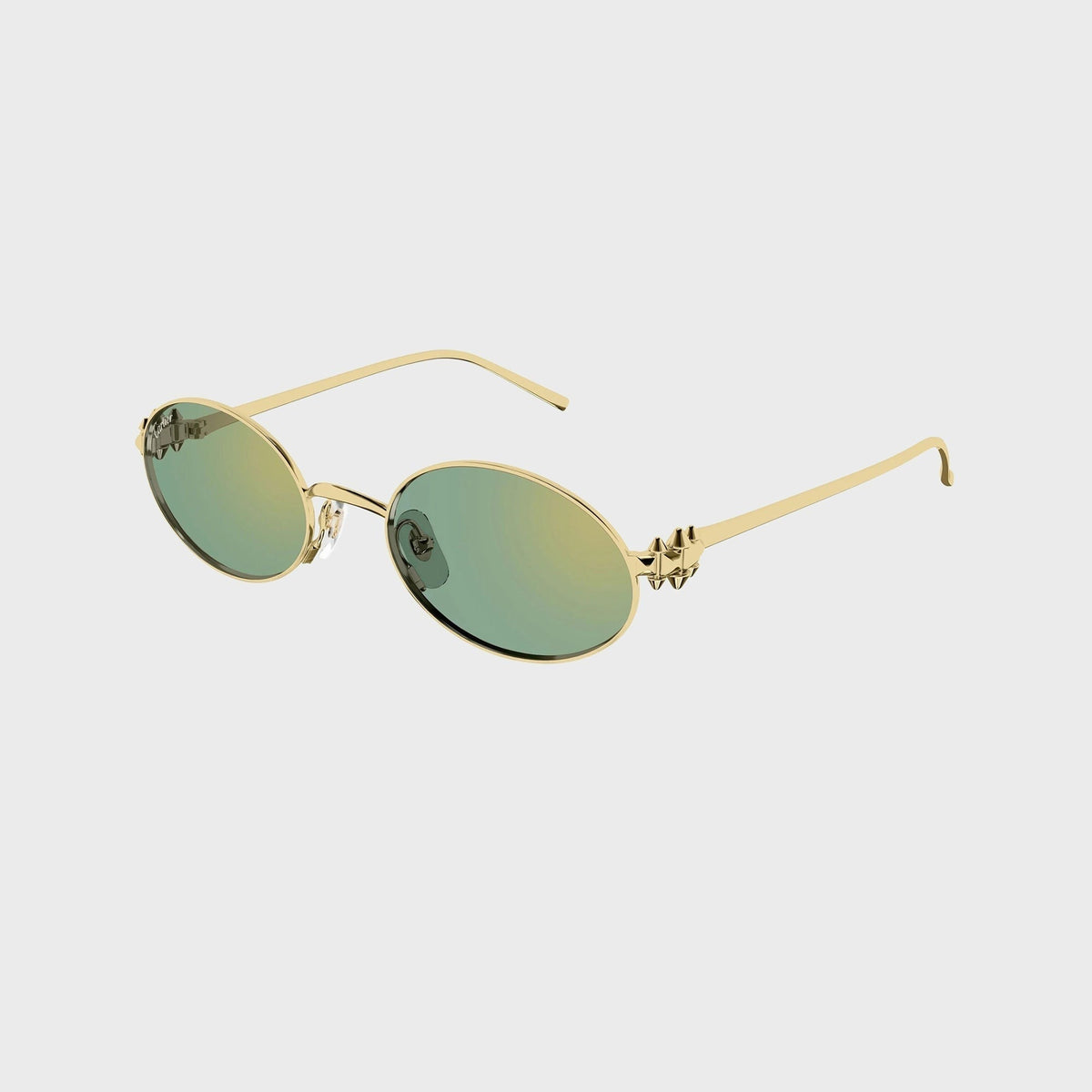 Cartier Clash CT0644S 004 Sunglasses - Gold / Green