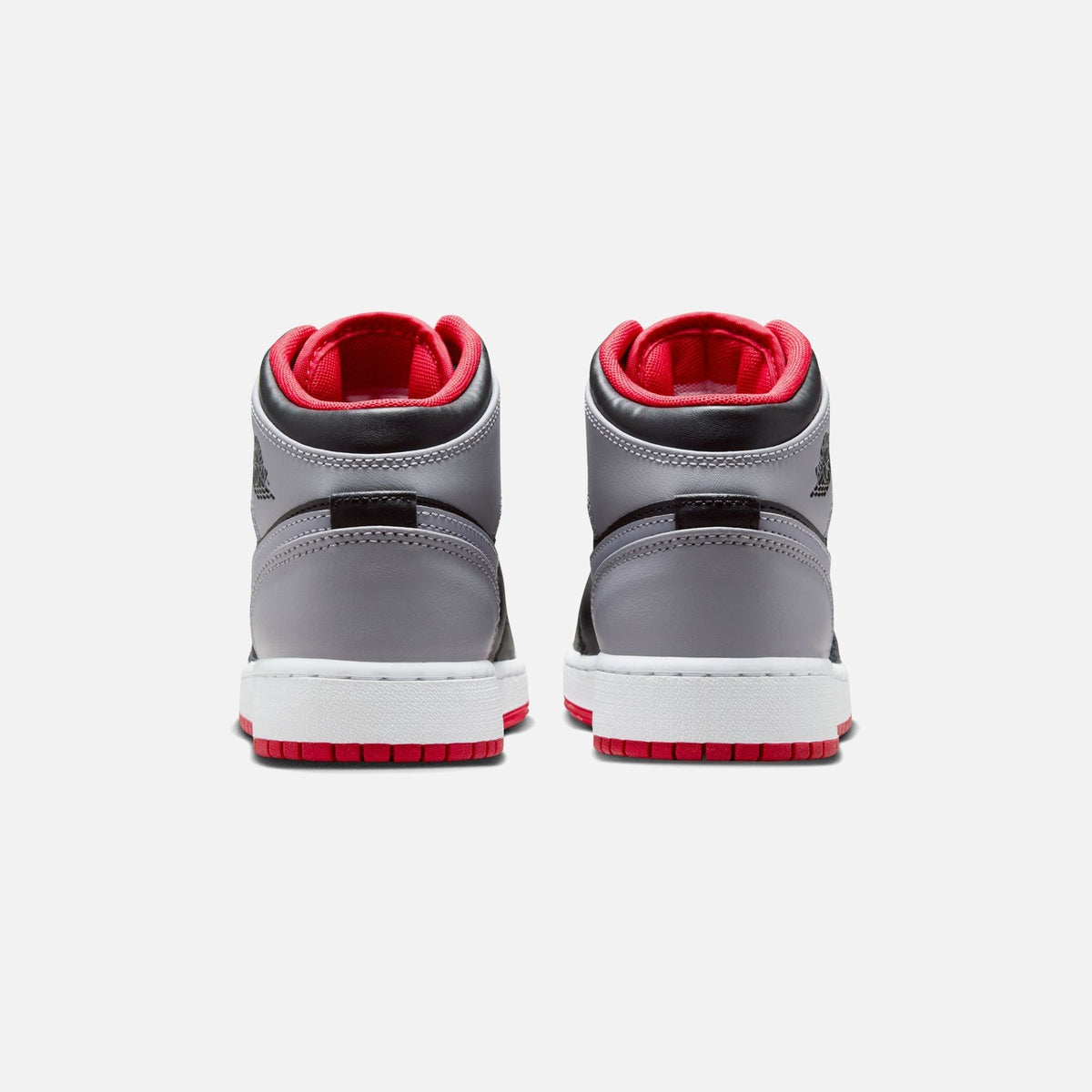 Jordan GS Air Jordan 1 Mid - Black / Cement Grey / Fire Red / White