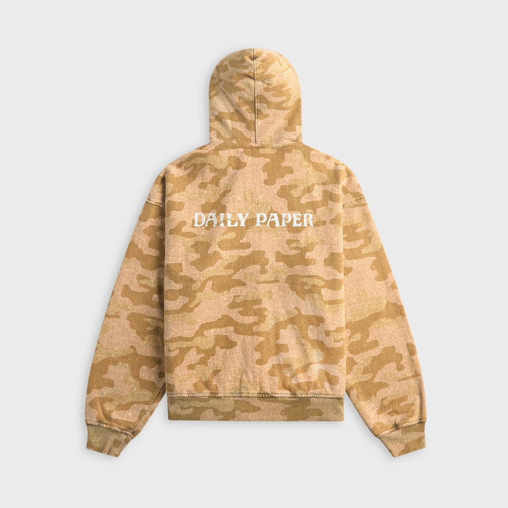 Daily Paper AOP Boxy Zip Up Hoodie - Camo