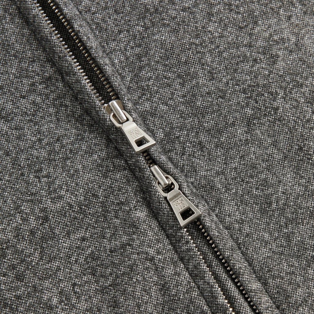 &Kin Flannel Jersey Stephen Track Jacket - Charcoal Heather