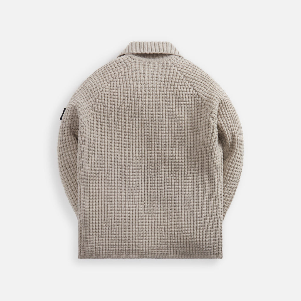 Stone Island President's Knit Pure Wool Knit Polo - Plaster