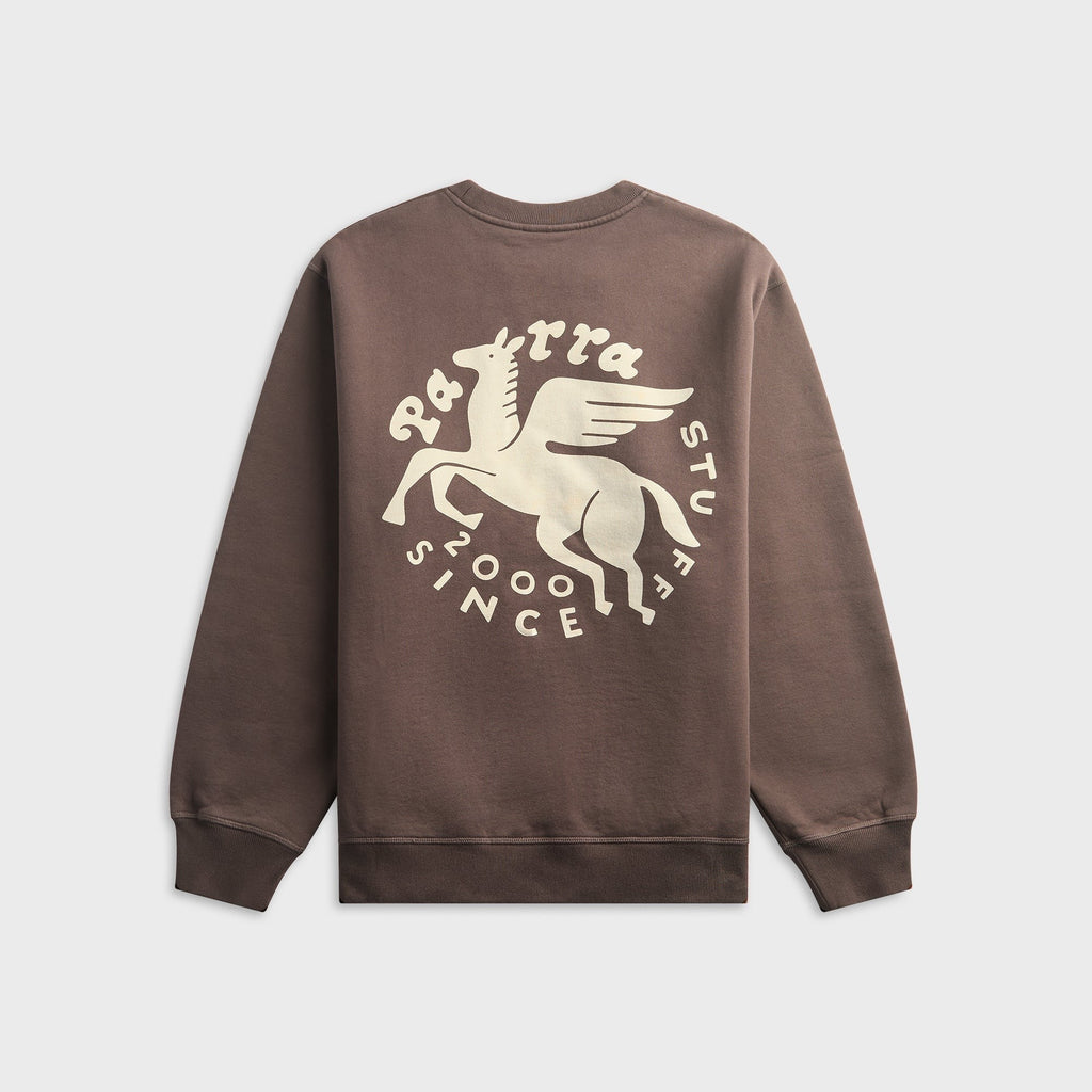 by Parra Gasoline Crewneck Sweatshirt - Brown