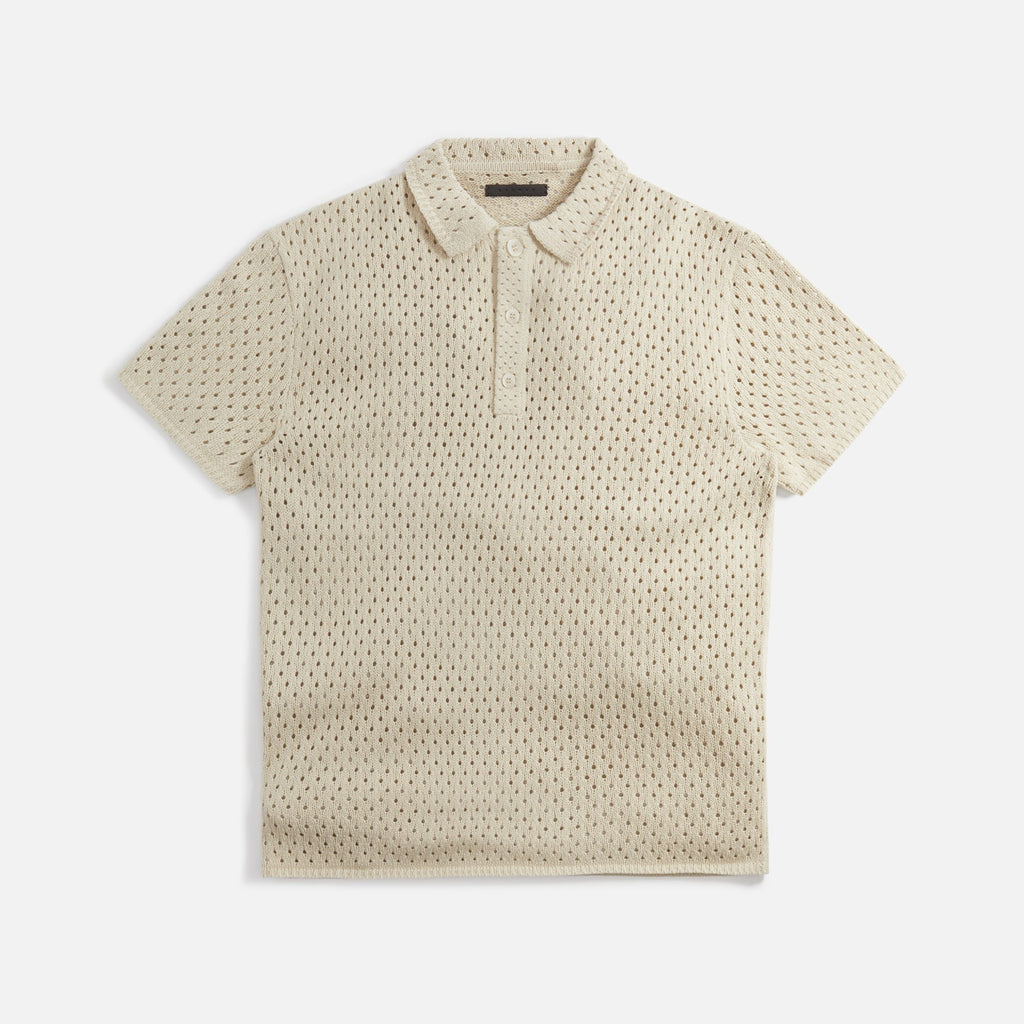 Stampd Oversized Knit Polo - Sand