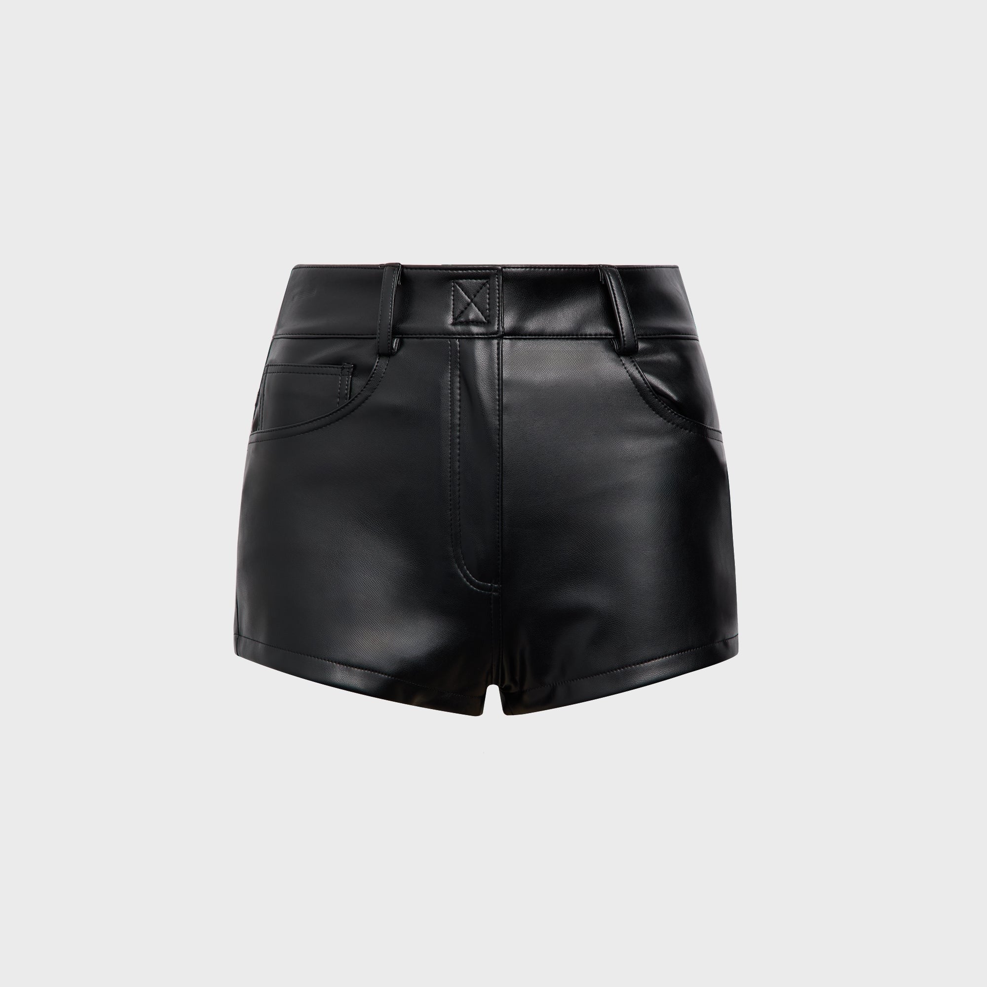 Norma Kamali High Waist Jean Short - Black