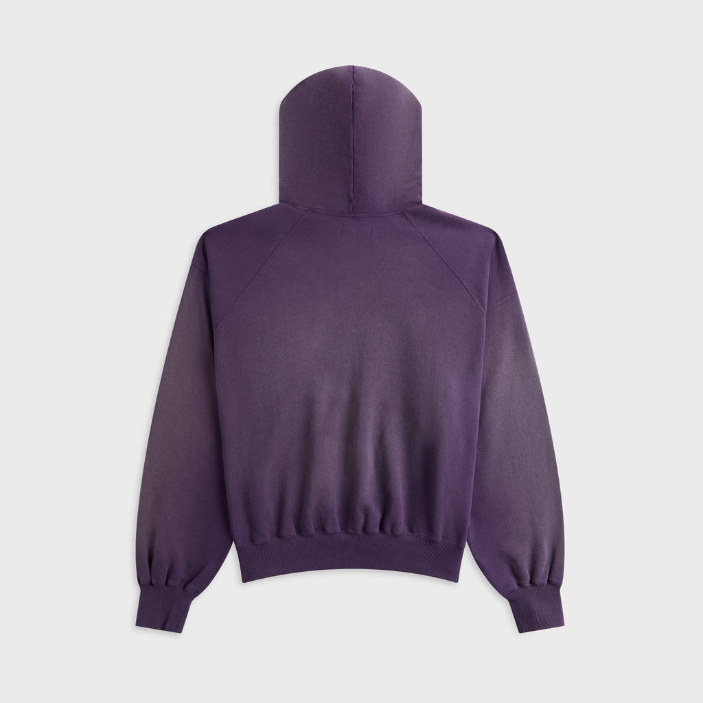 KOZABURO Zenn State Print Faded Hoodie - Purple