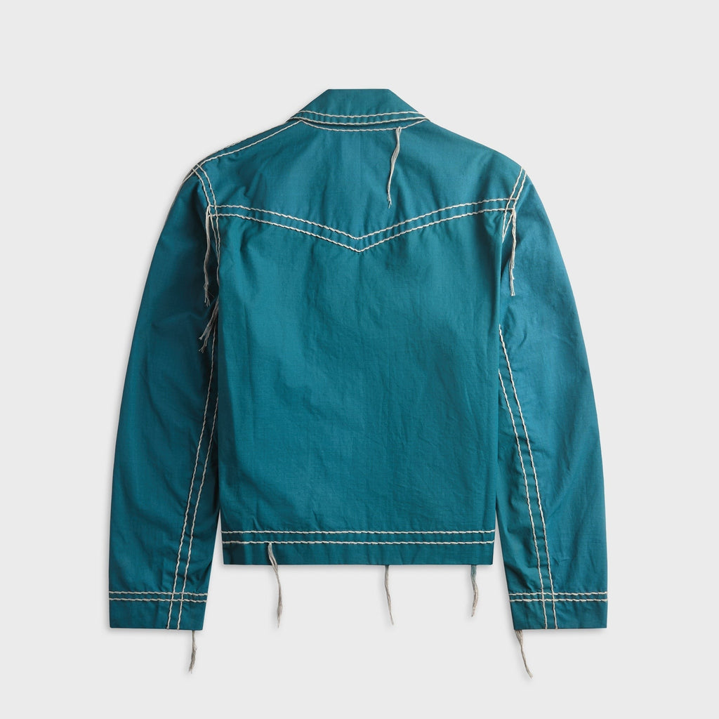 Craig Green Two Tone Embroidered Jacket - Blue / Grey