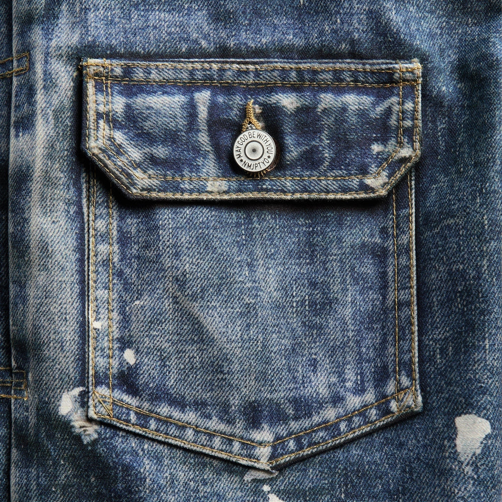 Junya Watanabe MAN New Manual Printed Denim Jacket - Indigo