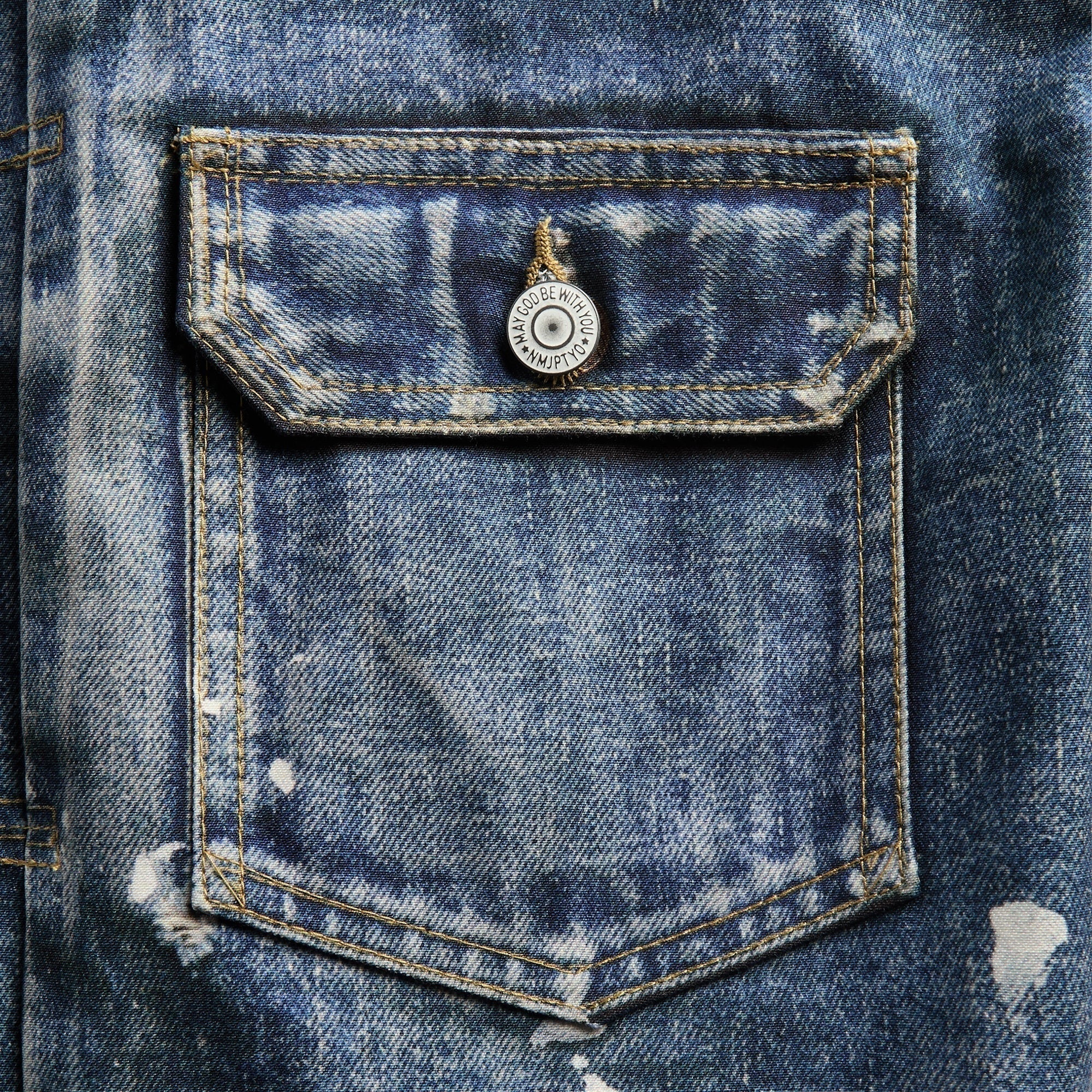 Junya Watanabe MAN New Manual Printed Denim Jacket - Indigo