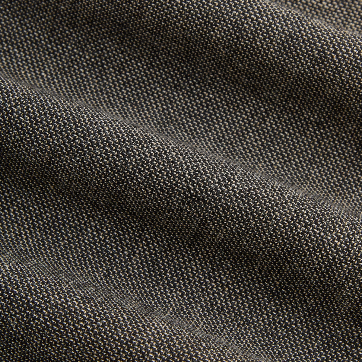 &Kin Textured Linen Flax Brynn Pleated Pant - Black Melange