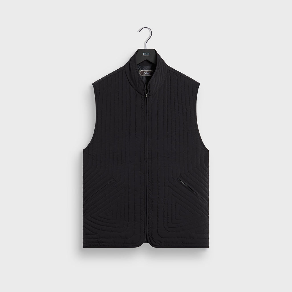 Kith Quilted Nylon Lorenzo Vest - Black
