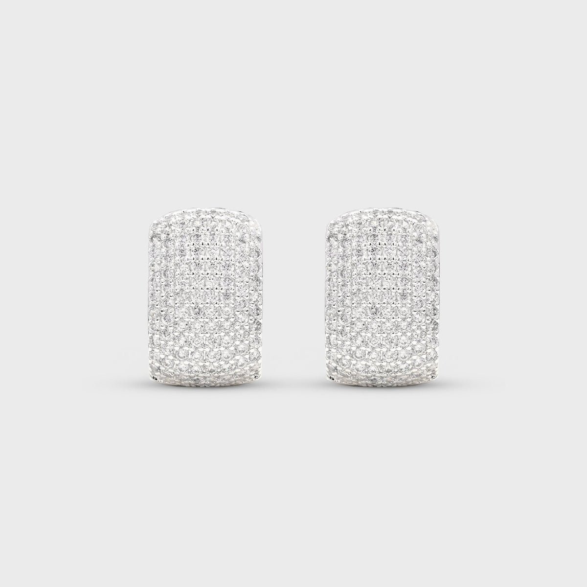 Crystal Haze Exclusive Infinity Hoops Small - Silver / Clear