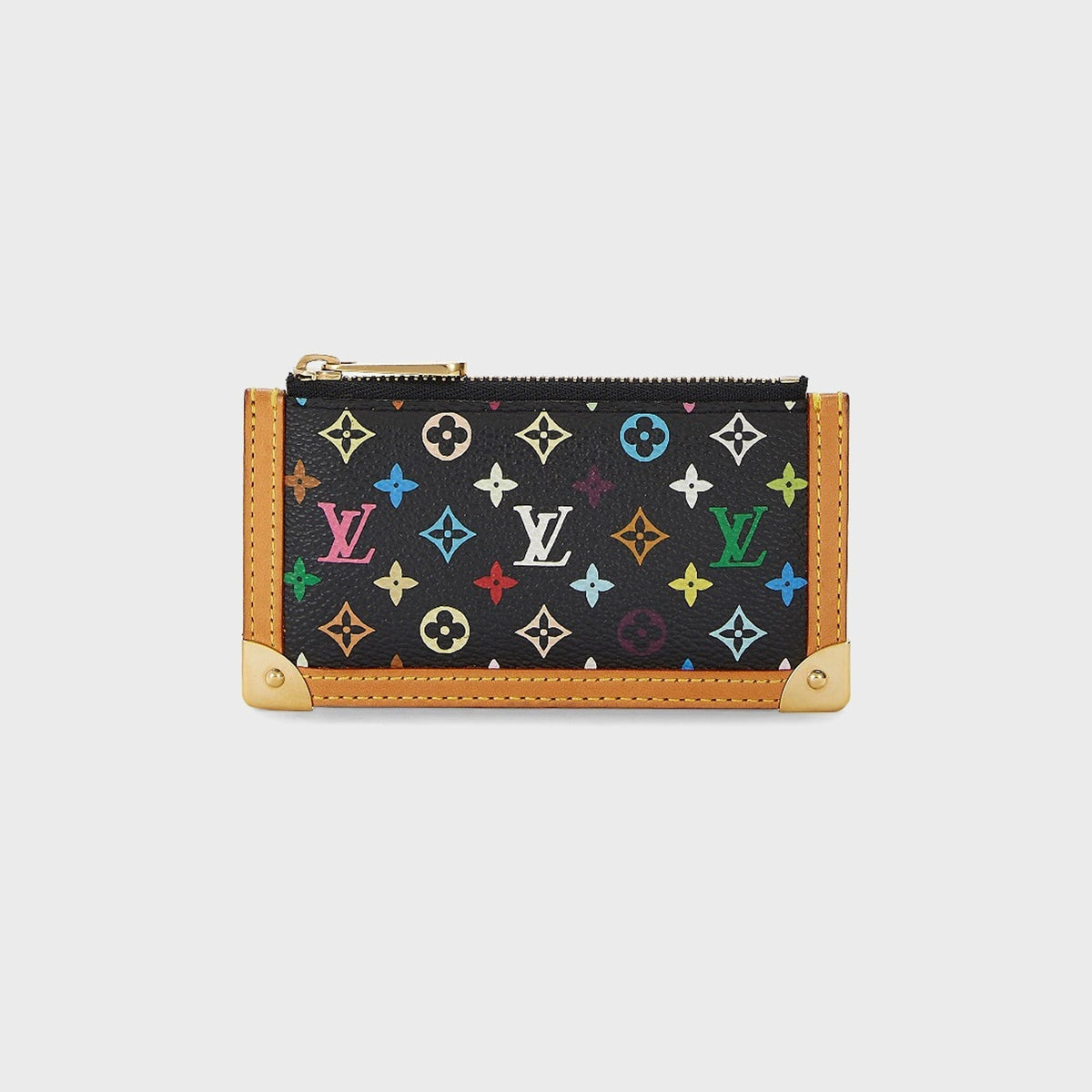 WGACA Louis Vuitton x Takashi Murakami Pochette Cles Coin Wallet - Black / Multi