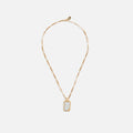 WGACA Dior Dog Tag Necklace - Gold
